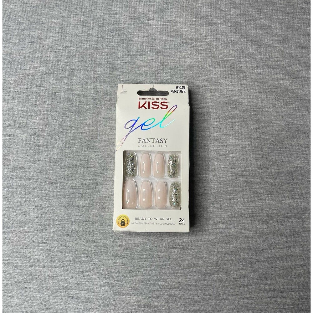 KISS Gel Fantasy Ready to Wear Press-On / Glue-On Gel Nail- Style “Friends”